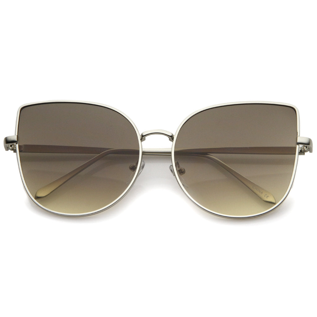Oversize Indie Flat Gradient Lens Cat Eye Sunglasses A851