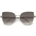 Oversize Indie Flat Gradient Lens Cat Eye Sunglasses A851