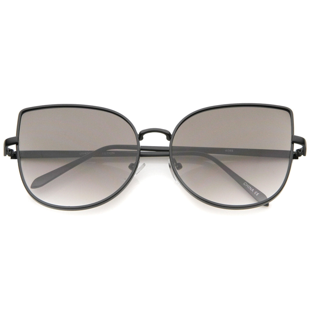 Oversize Indie Flat Gradient Lens Cat Eye Sunglasses A851