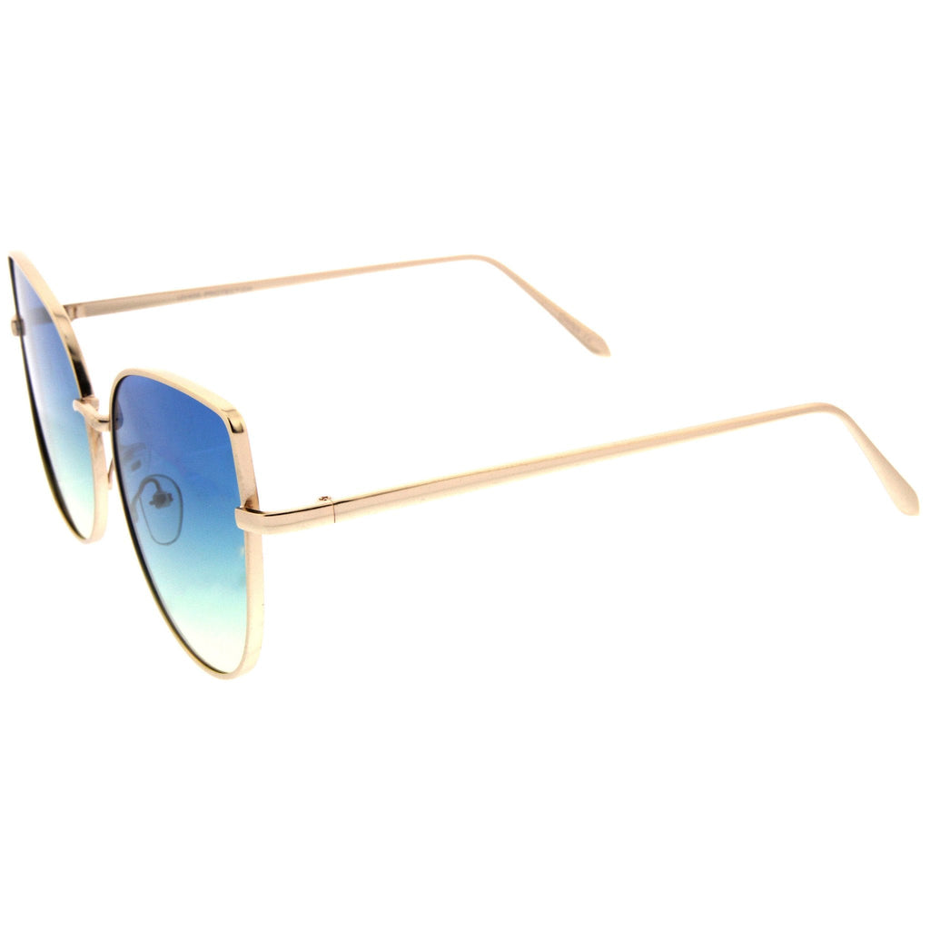 Oversize Gradient Color Flat Lens Cat Eye Sunglasses A853