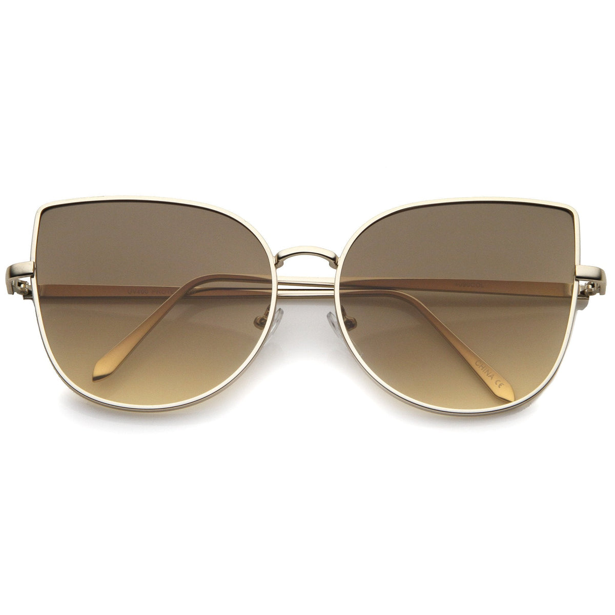 Oversize Gradient Color Flat Lens Cat Eye Sunglasses A853
