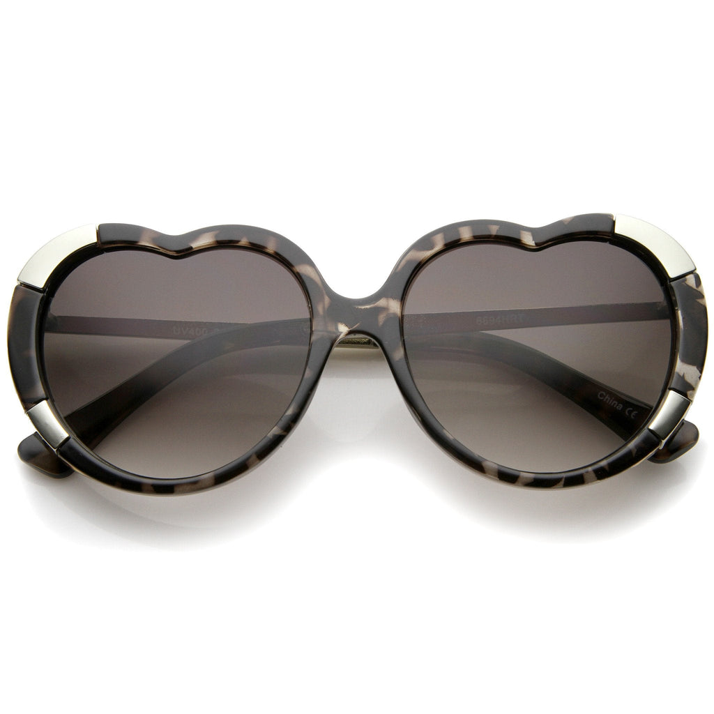 Women's Oversize Heart Shaped Sunglasses A224