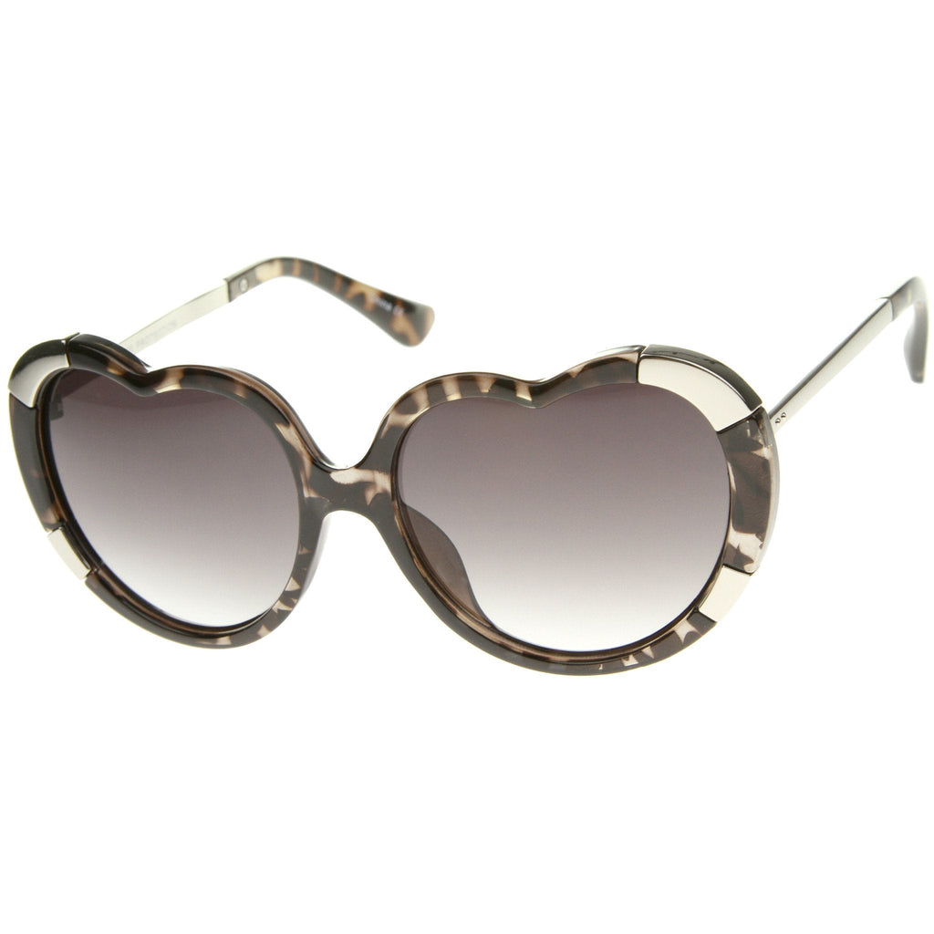 Women's Oversize Heart Shaped Sunglasses A224