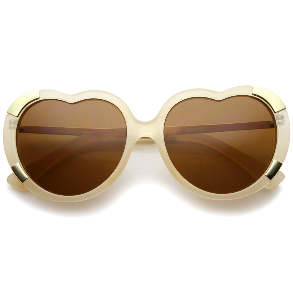 Women's Oversize Heart Shaped Sunglasses A224