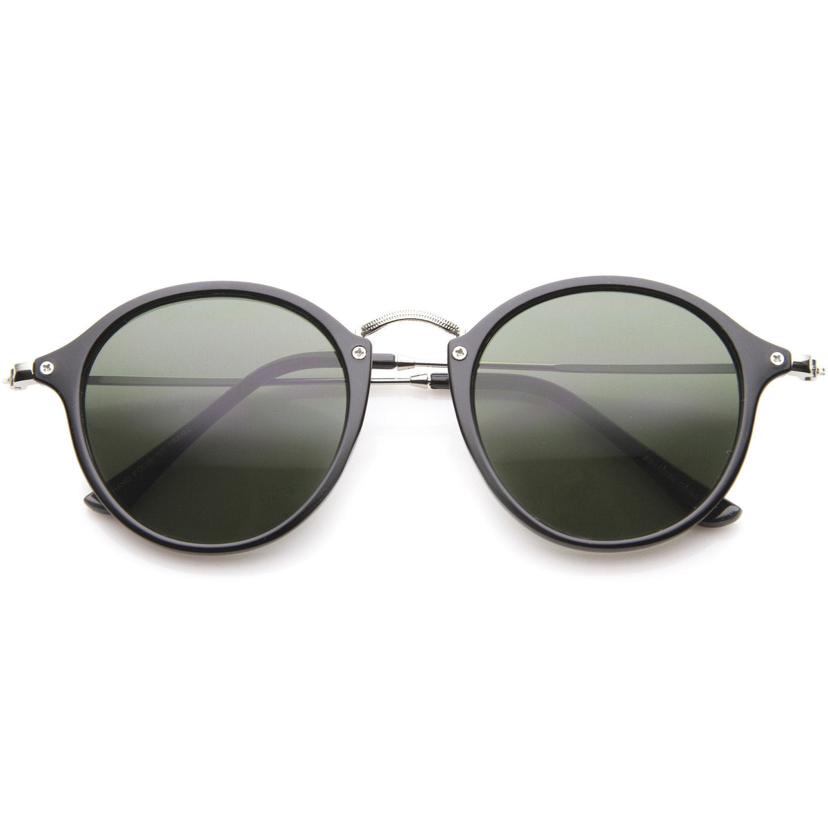 Vintage Dapper Horned Rim Round Sunglasses A195