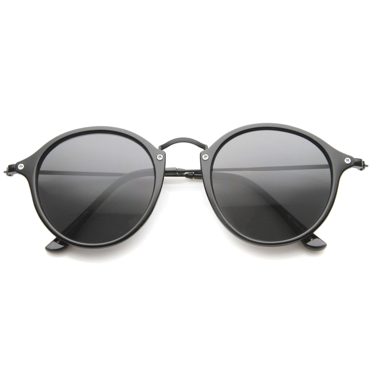 Vintage Dapper Horned Rim Round Sunglasses A195