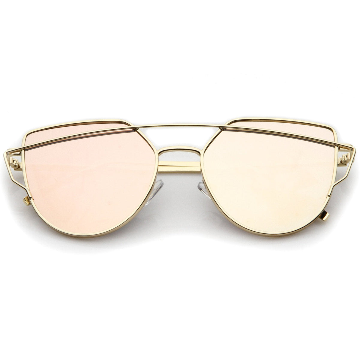 Women's Retro Modern Flat Mirror Lens Sunglasses A898