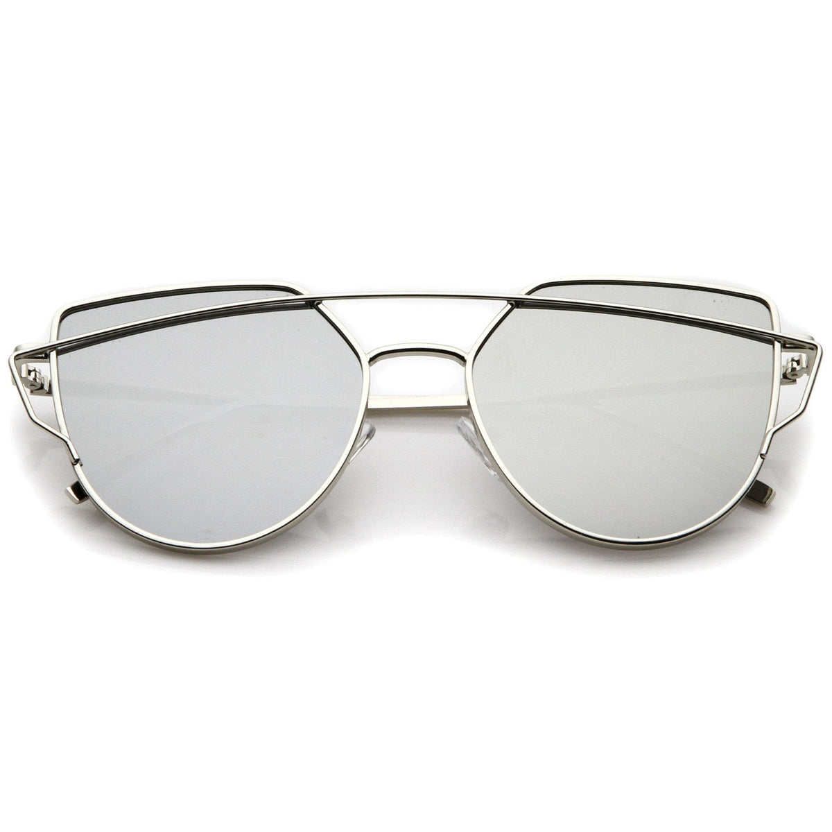 Women's Retro Modern Flat Mirror Lens Sunglasses A898