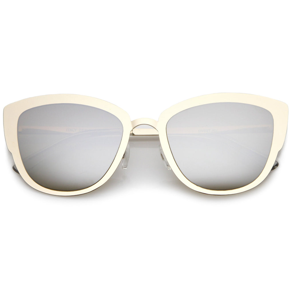 Premium Oversize Laser Cut Metal Cat Eye Sunglasses C368