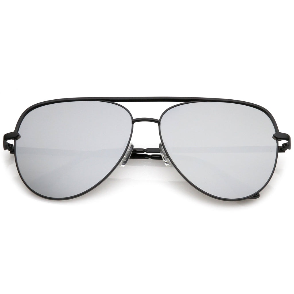 Premium Oversize Mirrored Flat Lens Aviator Sunglasses C361