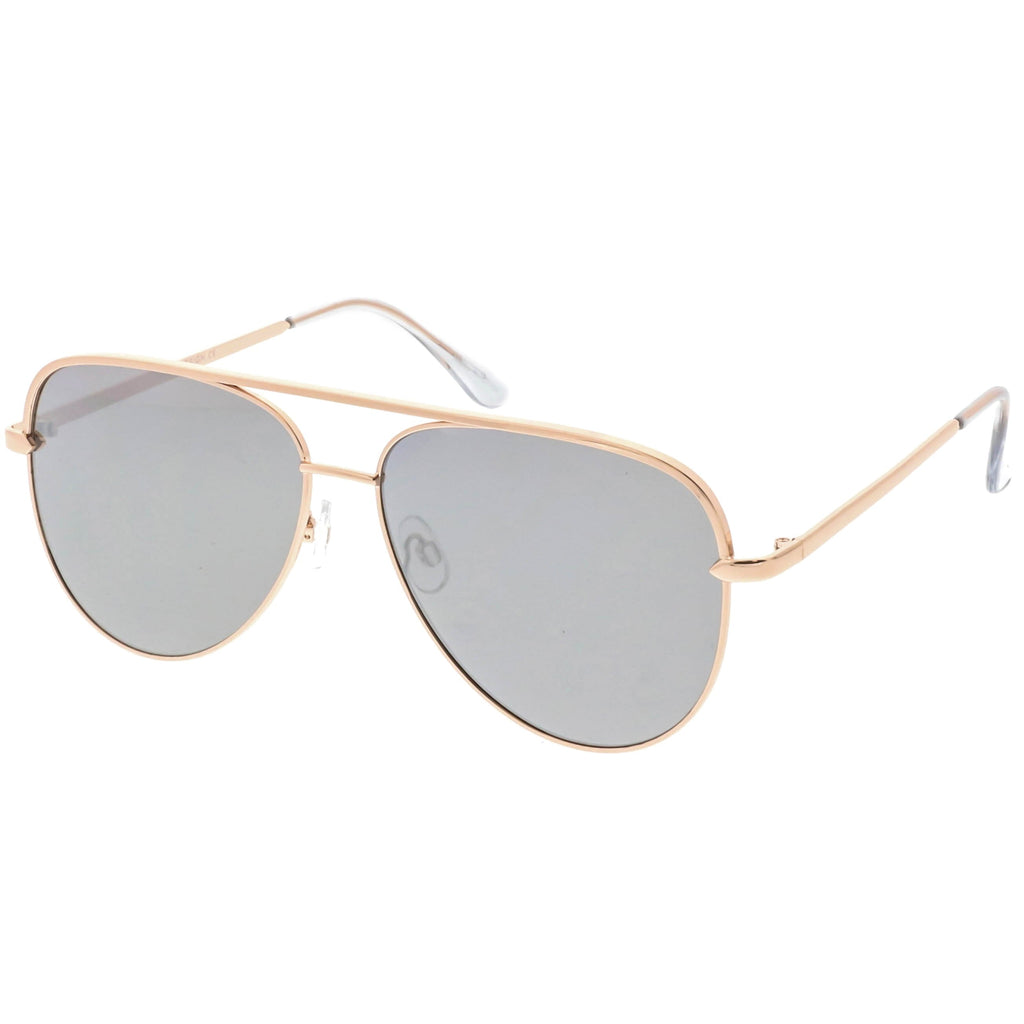 Premium Oversize Mirrored Flat Lens Aviator Sunglasses C361