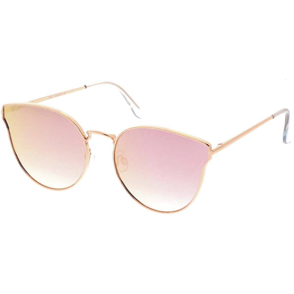 Women's Premium Mirrored Flat Lens Cat Eye Sunglasses C362