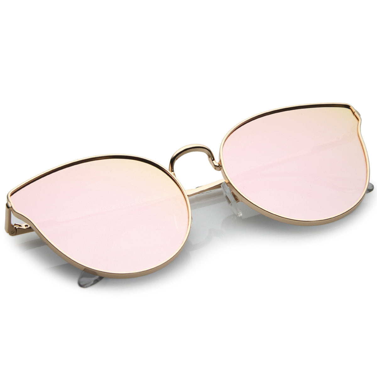 Women's Premium Mirrored Flat Lens Cat Eye Sunglasses C362