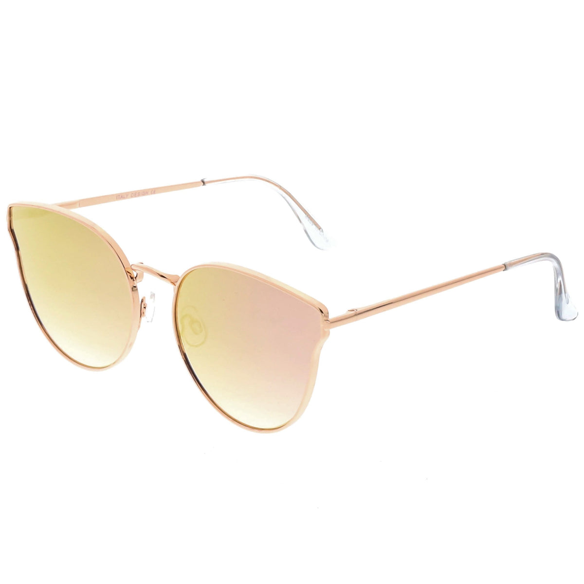 Women's Premium Mirrored Flat Lens Cat Eye Sunglasses C362