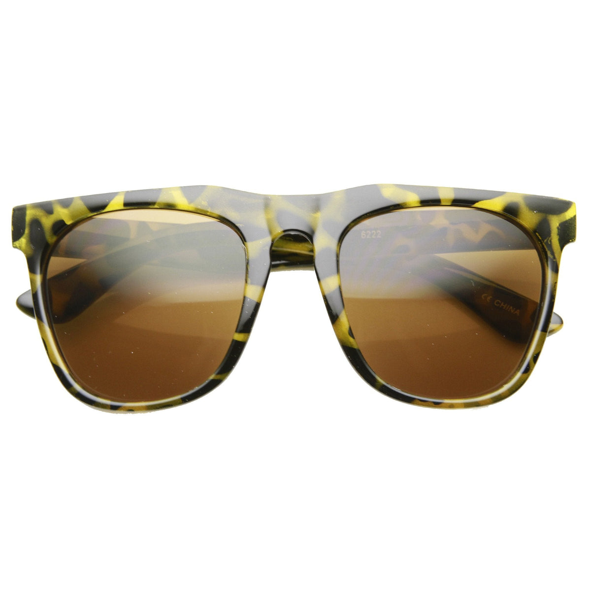 Retro Oversize Square Horned Rim Sunglasses 9598