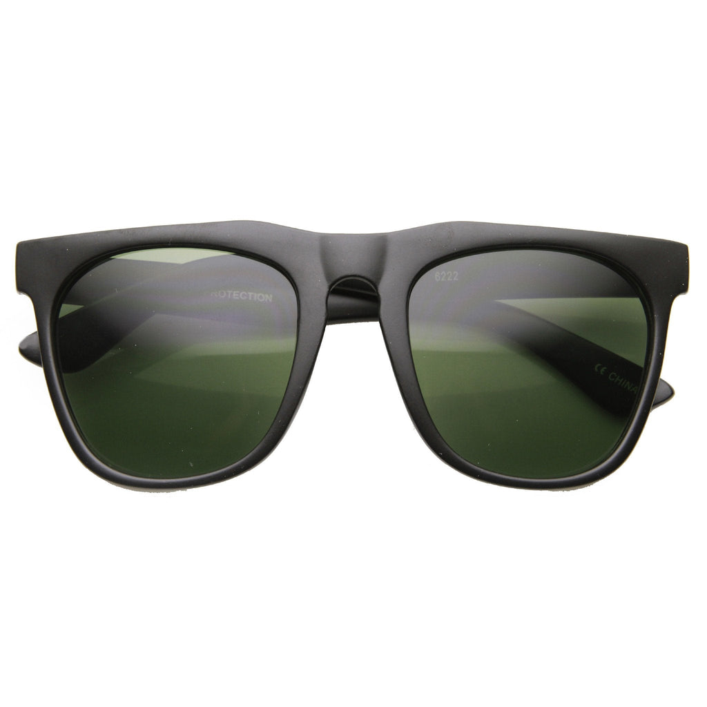Retro Oversize Square Horned Rim Sunglasses 9598
