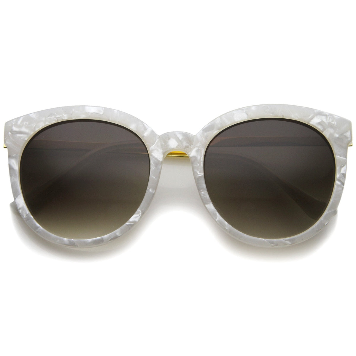 Women's Oversize Round Marble Cat Eye Sunglasses