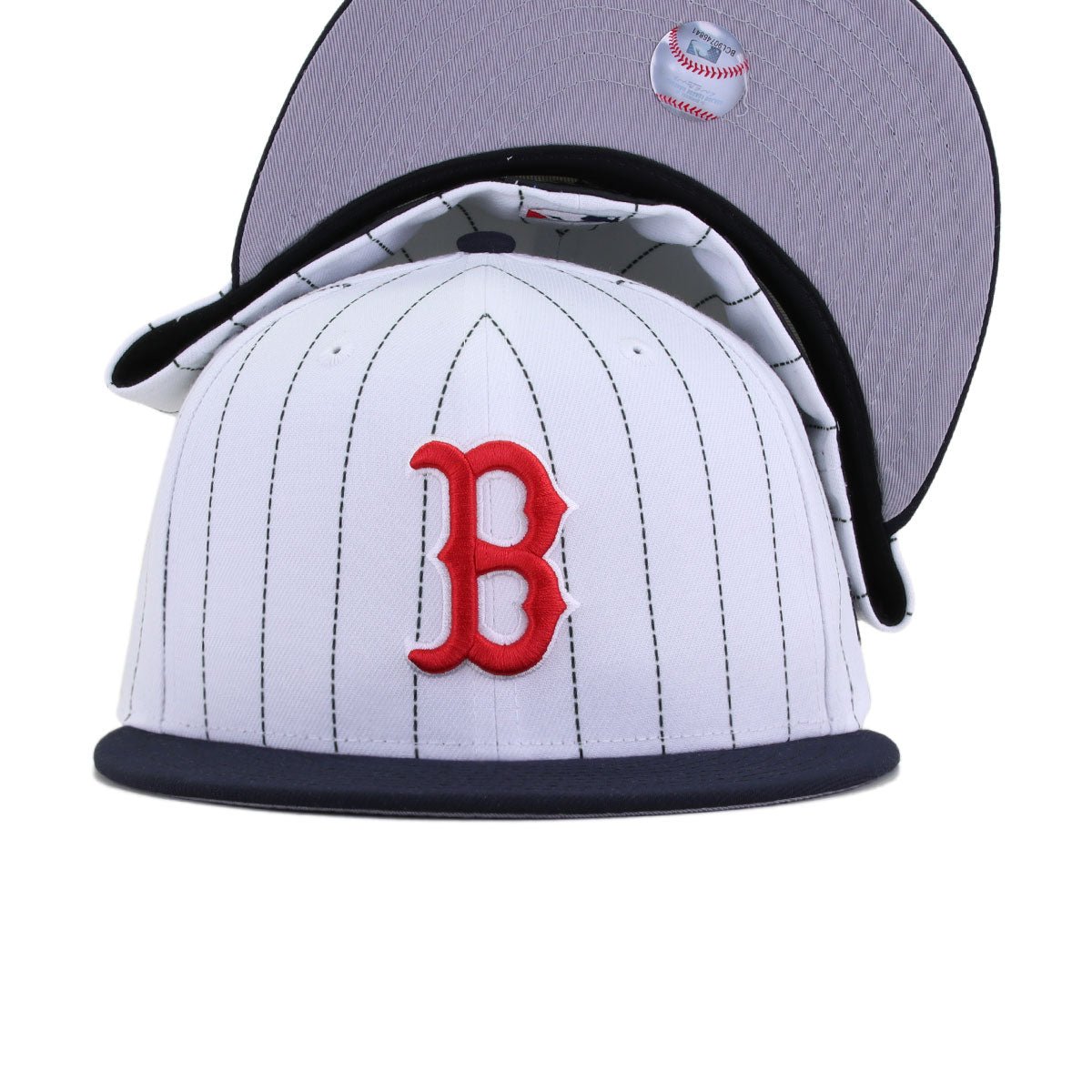 Boston Red Sox Navy Pinstripe New Era 59Fifty Fitted