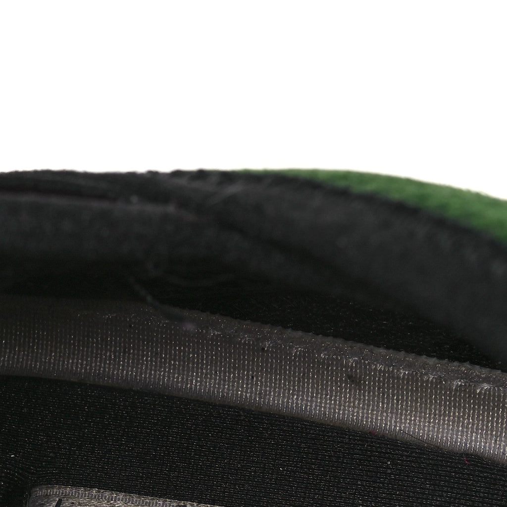 Velvet Calfskin Mixed Fibers CC Sneakers 38 Dark Pink Green