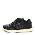 Smooth Calfskin Oblique Perforated Mens B27 Low Top Sneakers 39 Black Grey