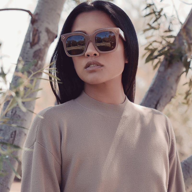 Bold Oversize Horned Rim Flat Lens Sunglasses A101