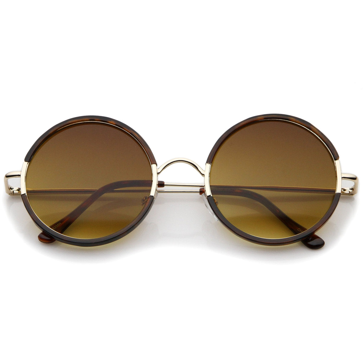 Retro Modern Round Slim Temple Sunglasses A727