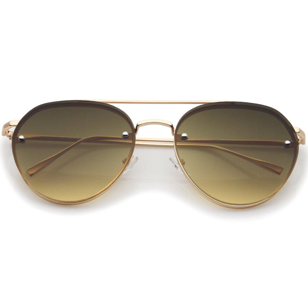 Retro Modern Rimless Aviator Sunglasses A839