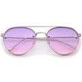 Retro Modern Gradient Flat Lens Aviator Sunglasses A824