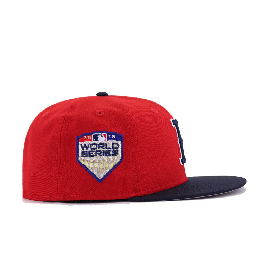 Boston Red Sox Scarlet Navy 2018 World Series New Era 59Fifty Fitted