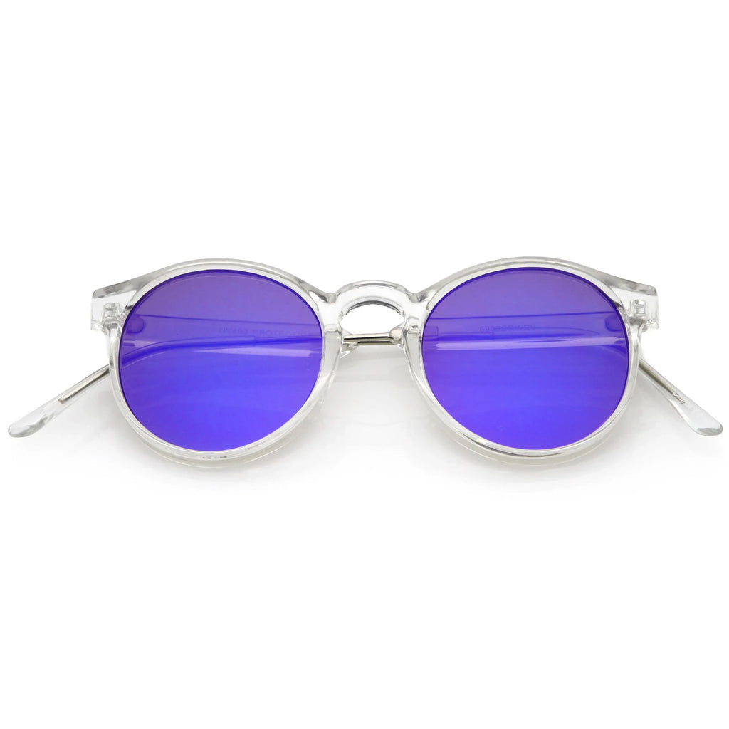 Crystal Clear Round P3 Mirror Lens Sunglasses A464