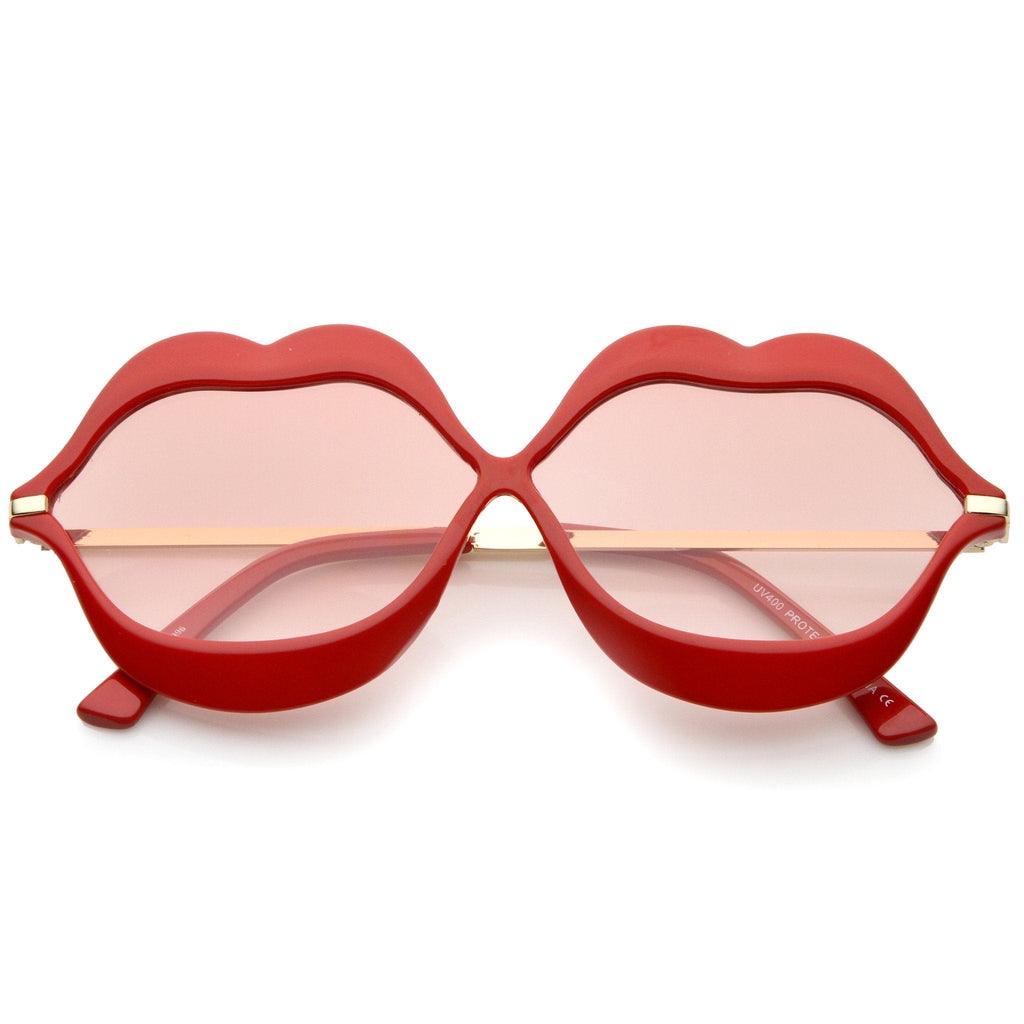 Oversize Novelty Lip Shape Frame Sunglasses A830