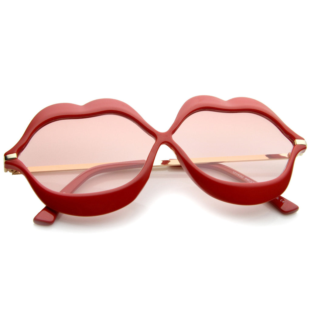 Oversize Novelty Lip Shape Frame Sunglasses A830