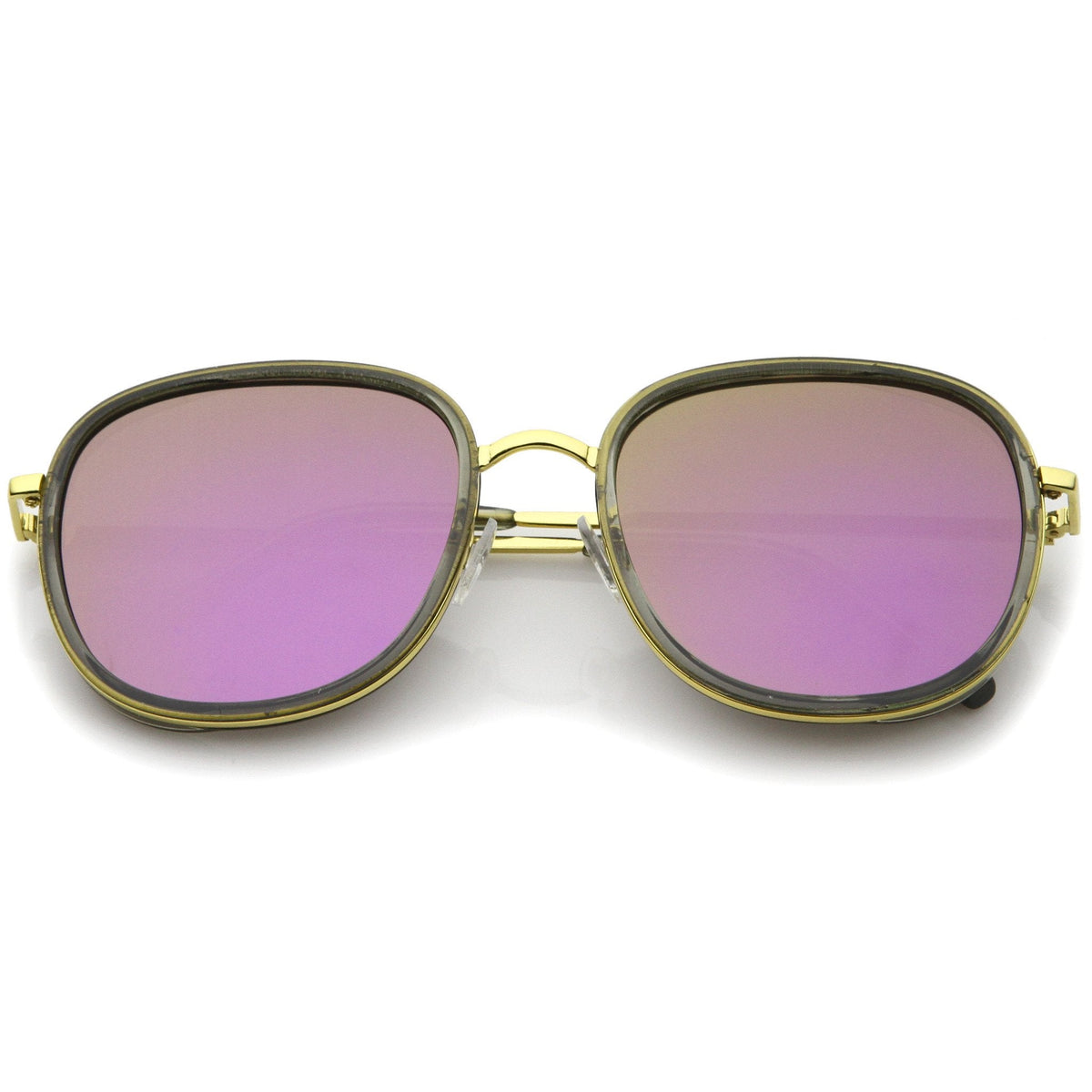 Retro Euro Mirrored Square Flat Lens Sunglasses A452