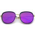 Retro Euro Mirrored Square Flat Lens Sunglasses A452
