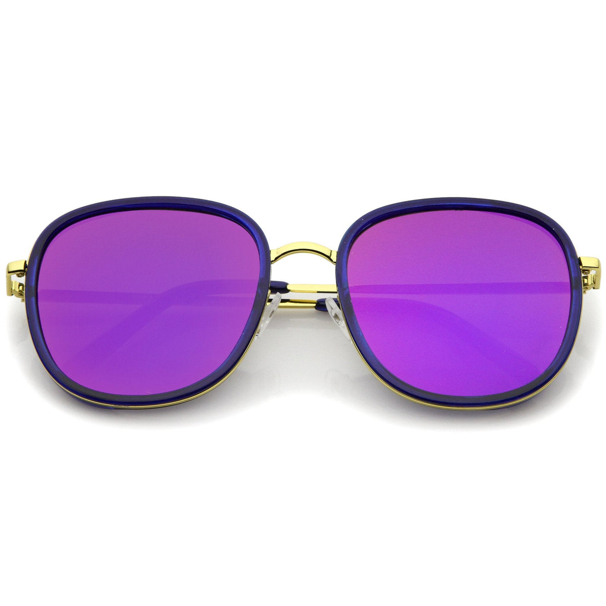 Retro Euro Mirrored Square Flat Lens Sunglasses A452