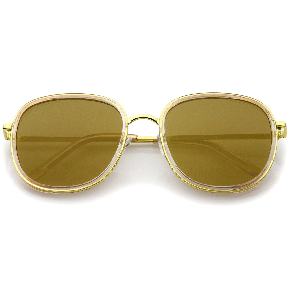 Retro Euro Mirrored Square Flat Lens Sunglasses A452