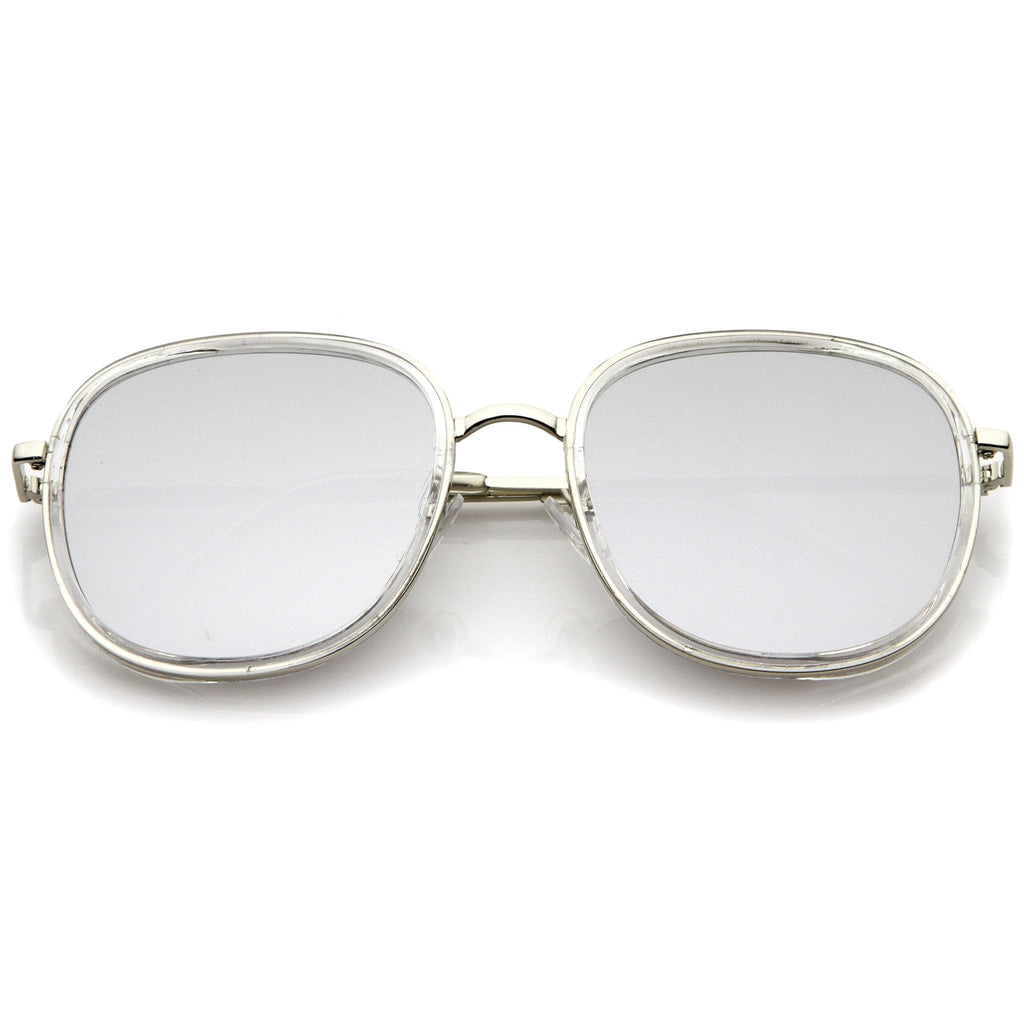 Retro Euro Mirrored Square Flat Lens Sunglasses A452