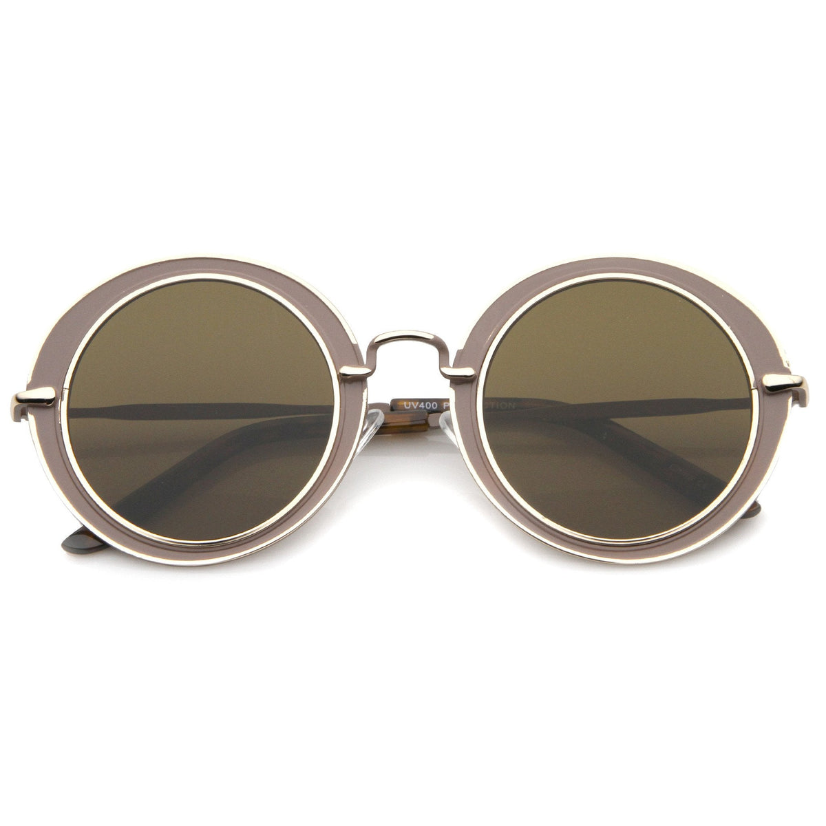 Retro Modern Flat Lens Oval Outline Sunglasses A484