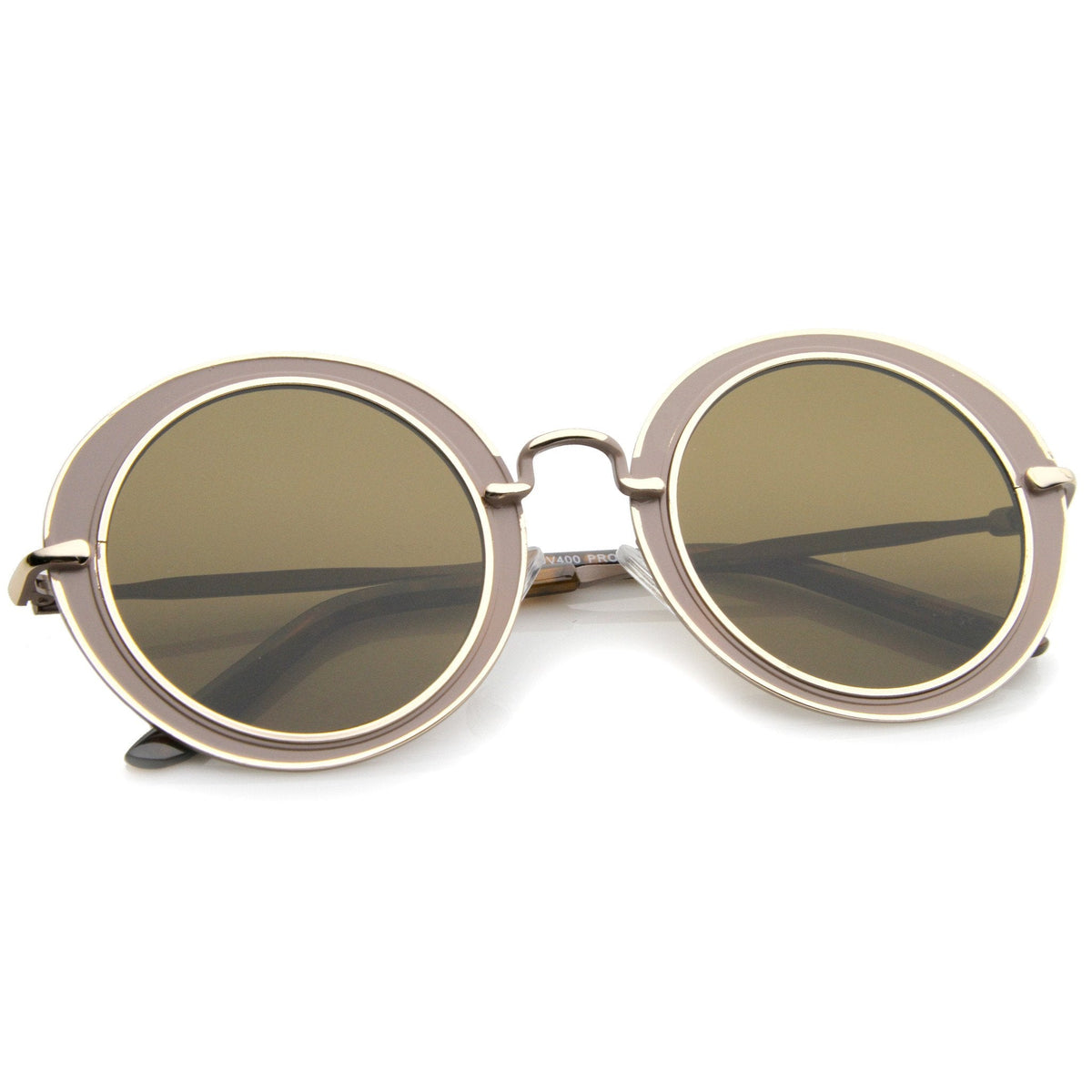 Retro Modern Flat Lens Oval Outline Sunglasses A484