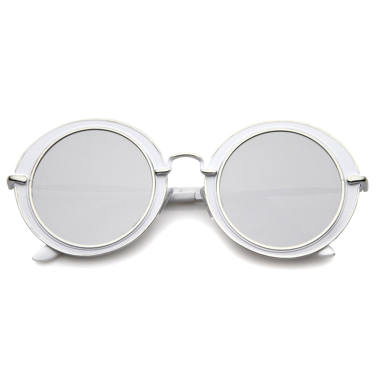 Retro Modern Flat Lens Oval Outline Sunglasses A484