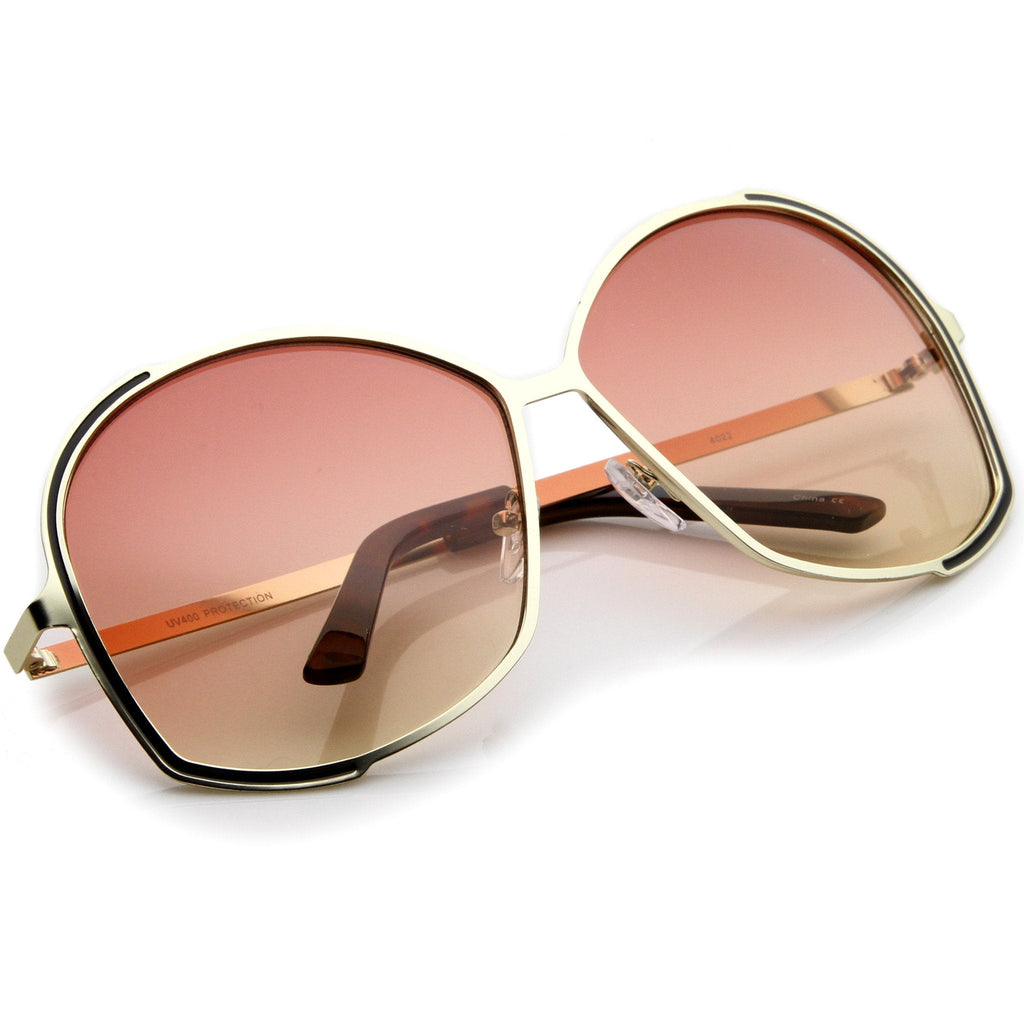 Oversize Women's Color Gradient Lens Sunglasses A498