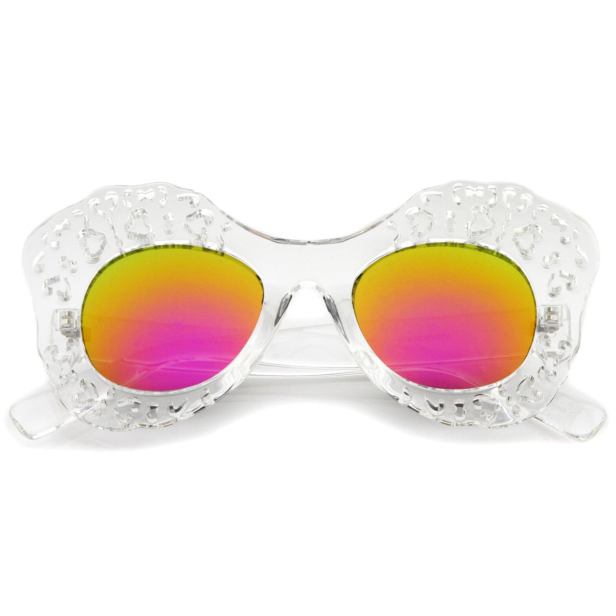 Oversize Transparent Mirror Lens Butterfly Sunglasses A503