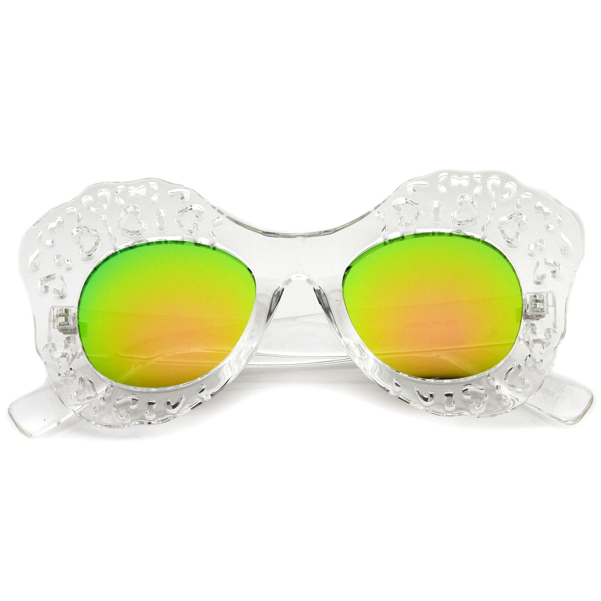Oversize Transparent Mirror Lens Butterfly Sunglasses A503