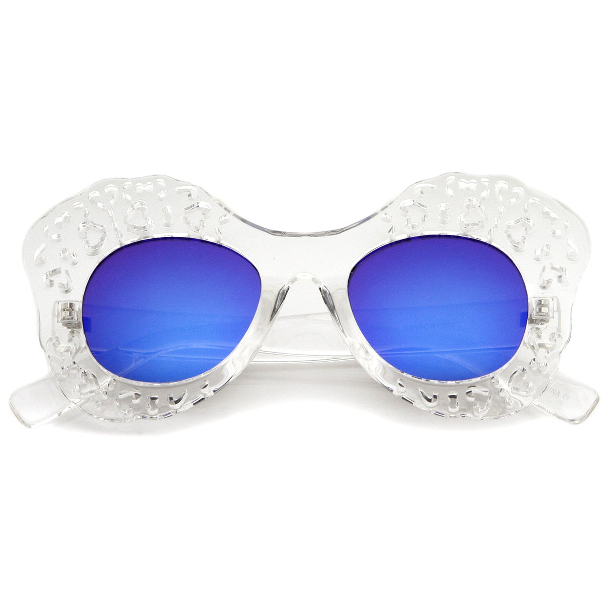 Oversize Transparent Mirror Lens Butterfly Sunglasses A503