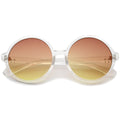 Round Retro Clear Frame Gradient Flat Lens Sunglasses A460