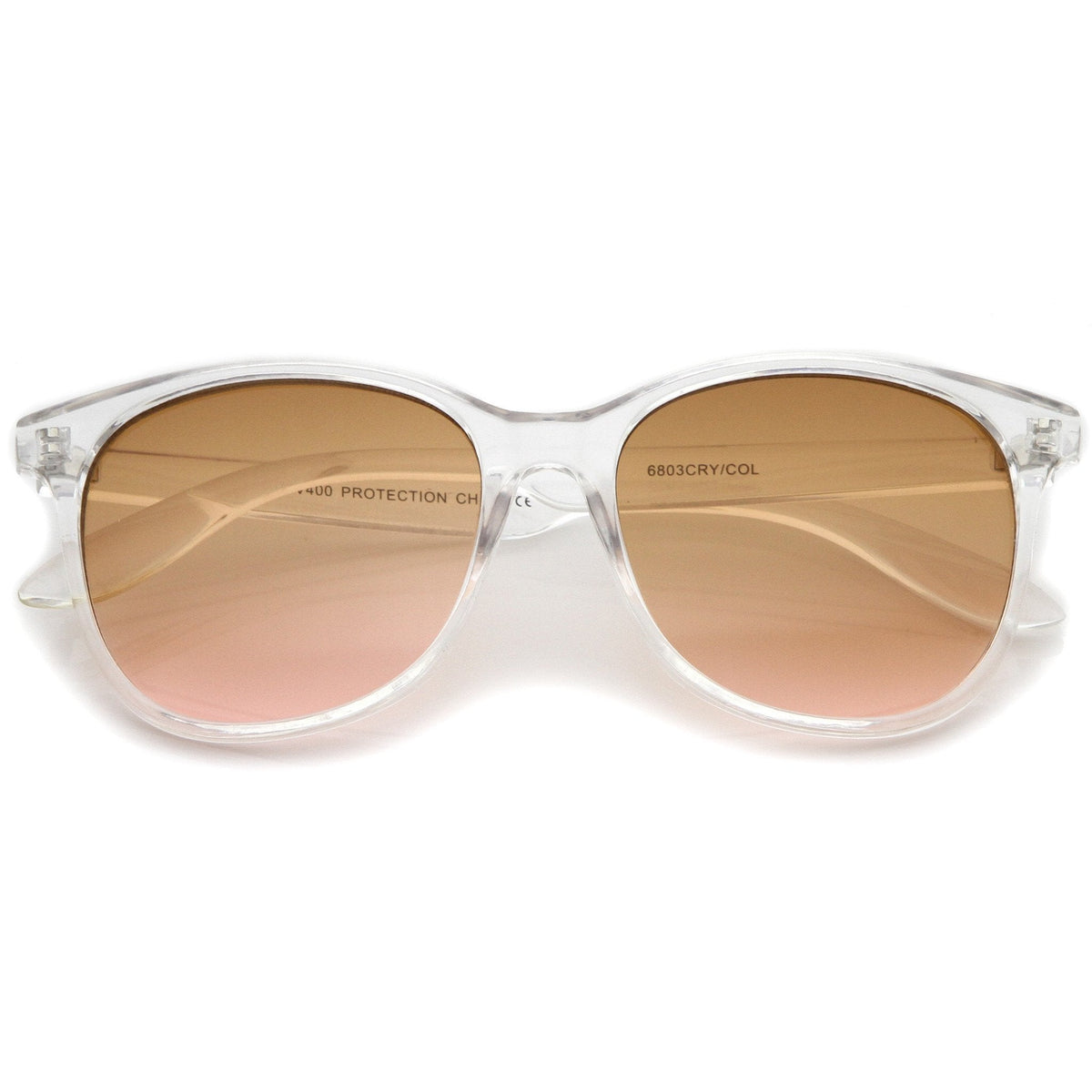 Retro Horned Rim Gradient Flat Lens Sunglasses A461
