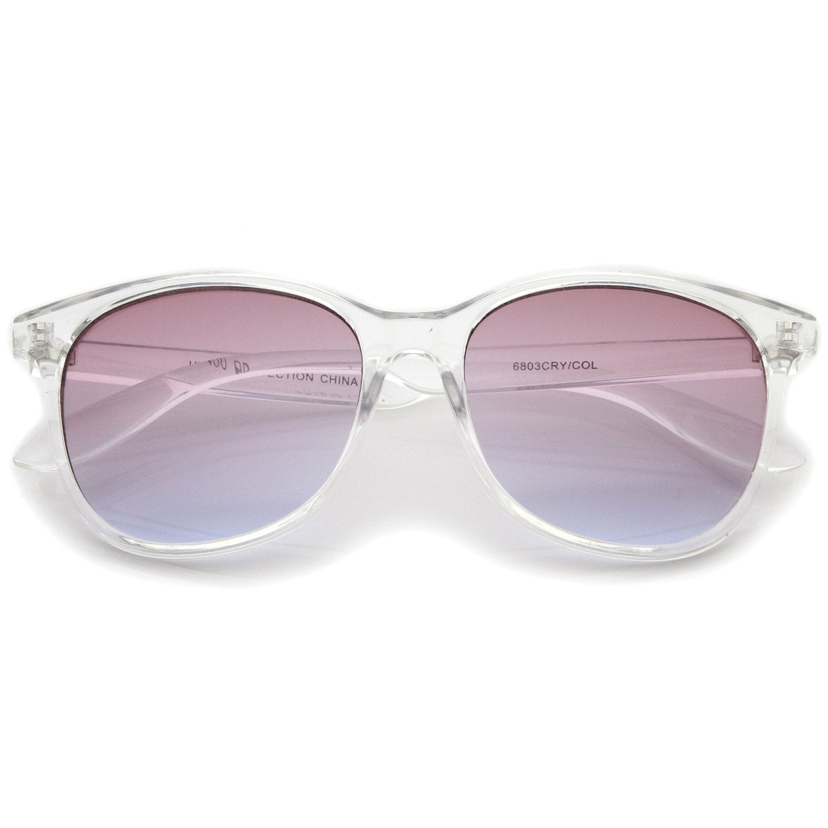 Retro Horned Rim Gradient Flat Lens Sunglasses A461