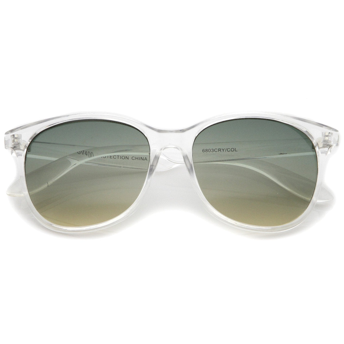 Retro Horned Rim Gradient Flat Lens Sunglasses A461