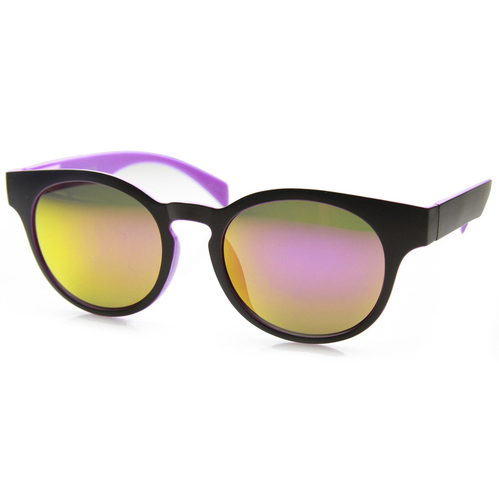 Summer Fun Party Round Key Hole Mirror Lens Sunglasses 9599