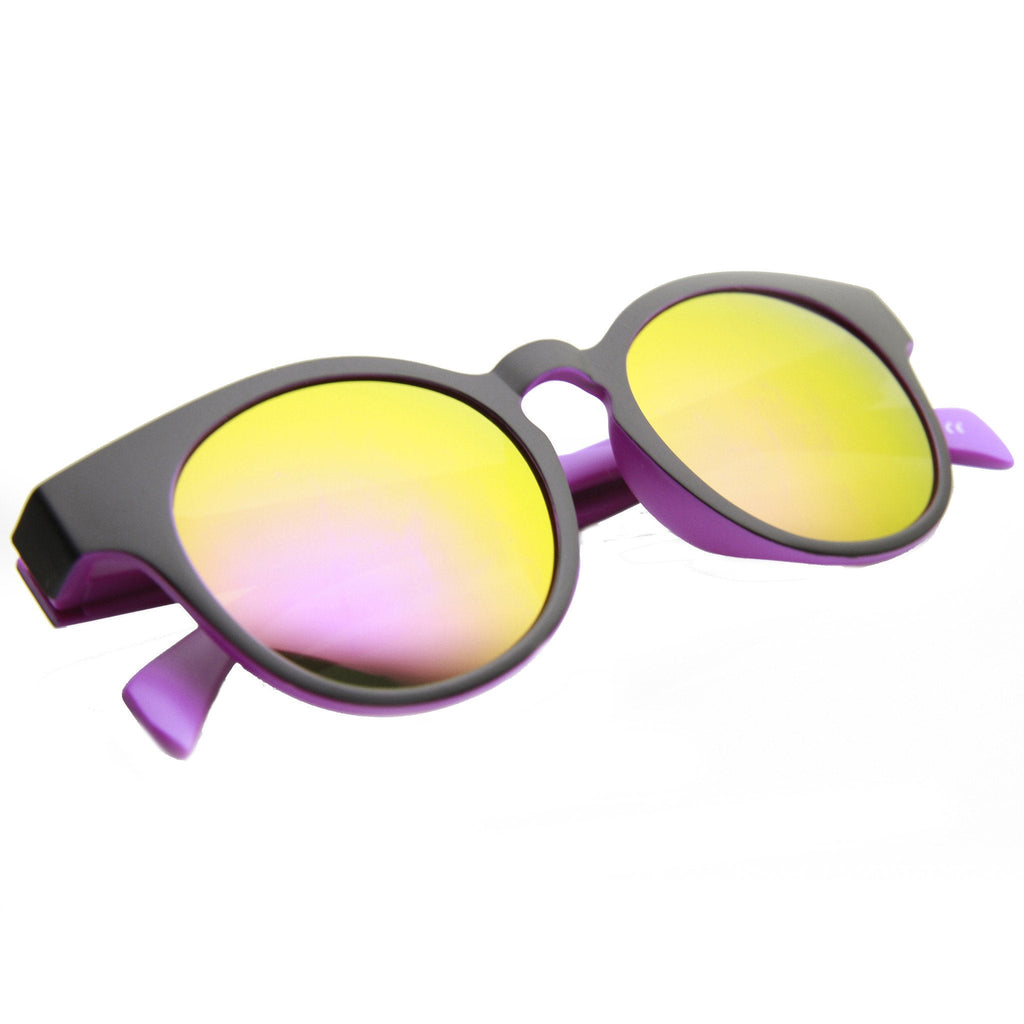 Summer Fun Party Round Key Hole Mirror Lens Sunglasses 9599